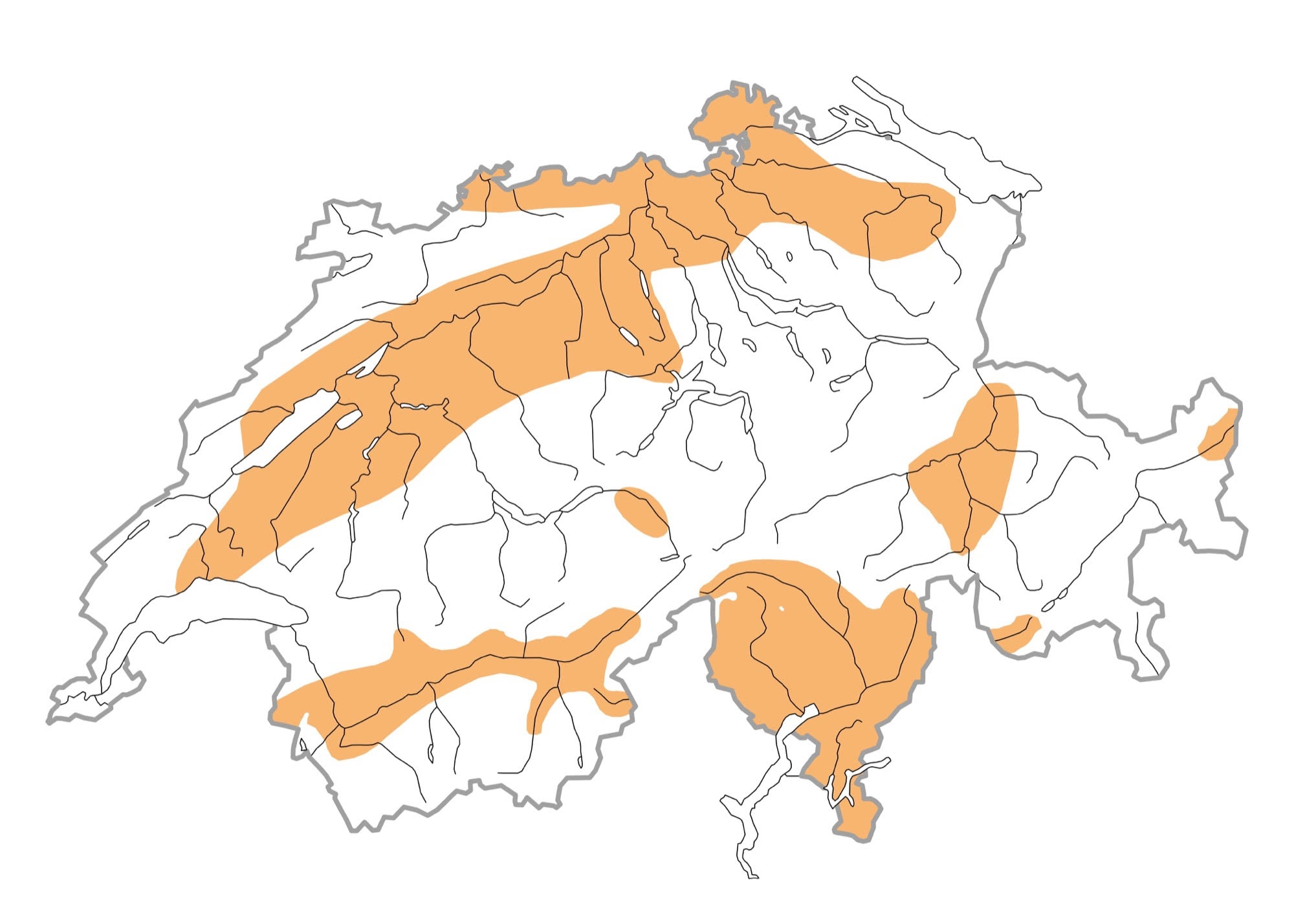 Verbreitung - Martinet à ventre blanc